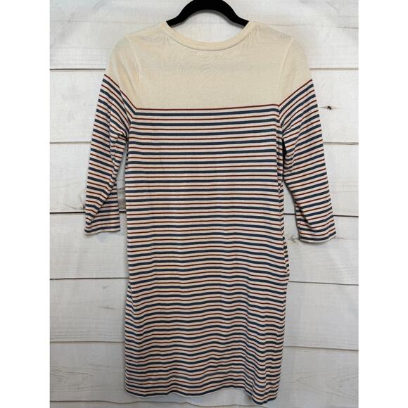 Marine Layer April Tunic Dress Nautical Striped 3/4 Sleeve Size Medium - Picture 2 of 6